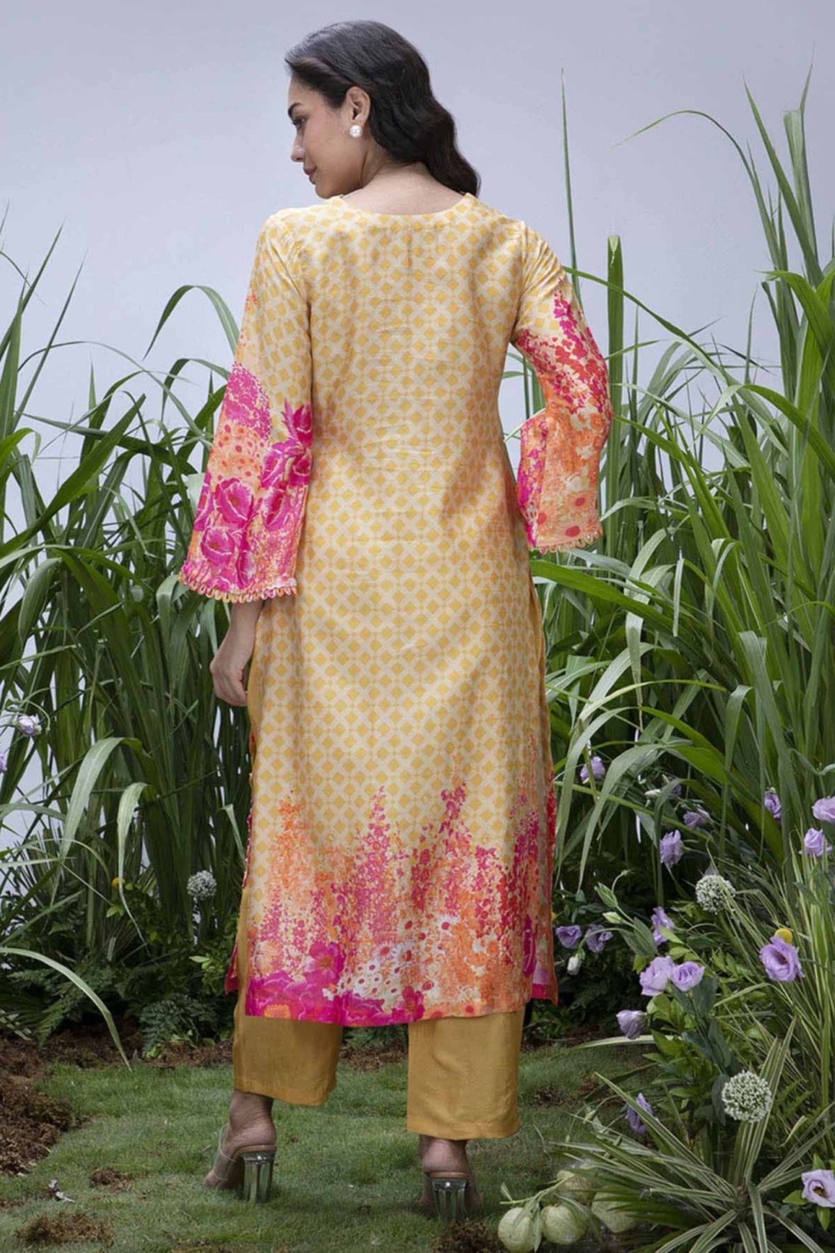 Yellow Wildflower Oversize Kurta Set