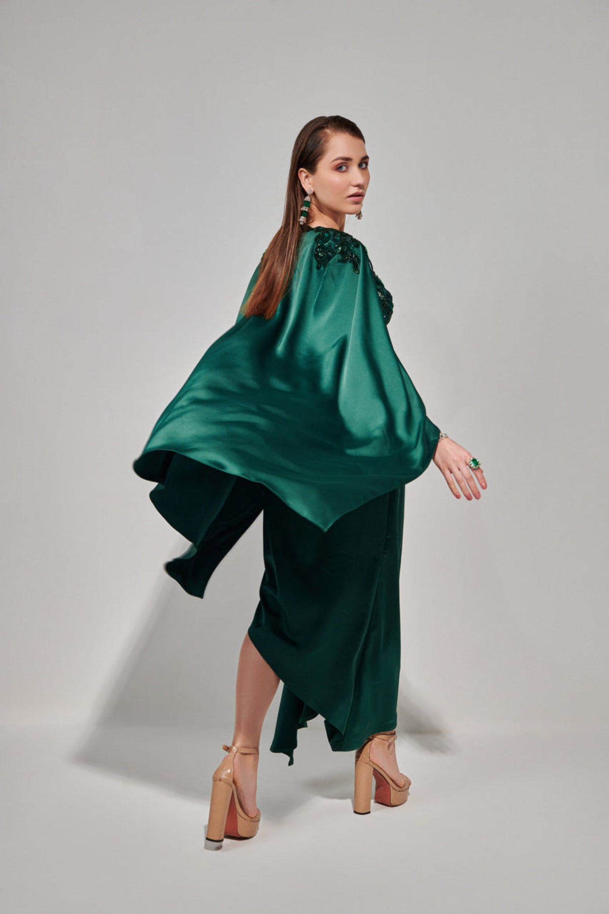 Emerald Green Cape Set