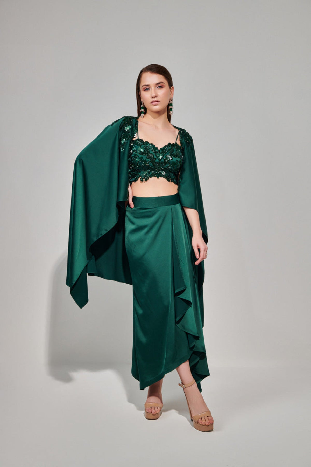 Emerald Green Cape Set