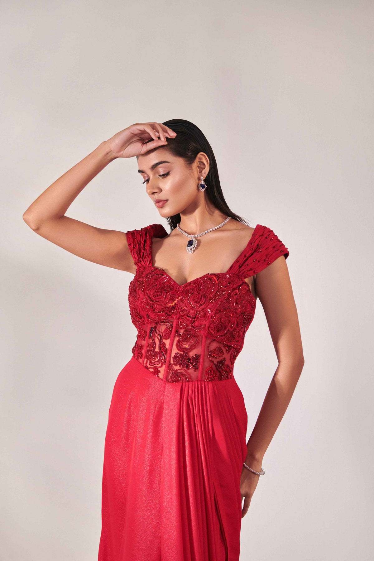 Corset Fitted Red Gown