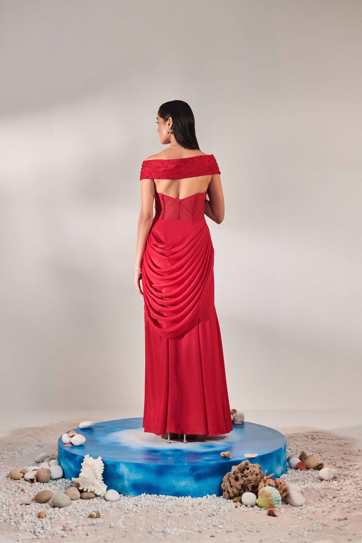 Corset Fitted Red Gown