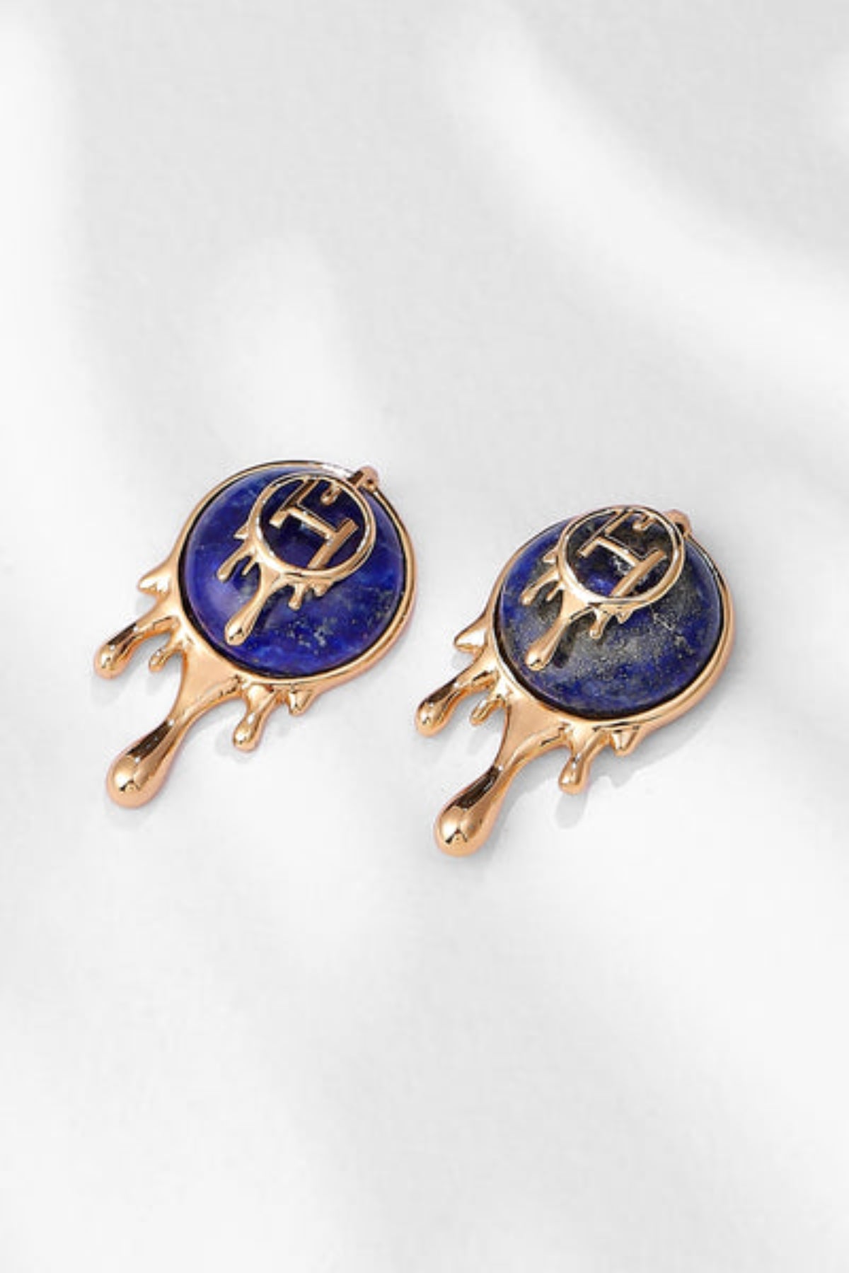 Palescent Lapis Stud Earrings