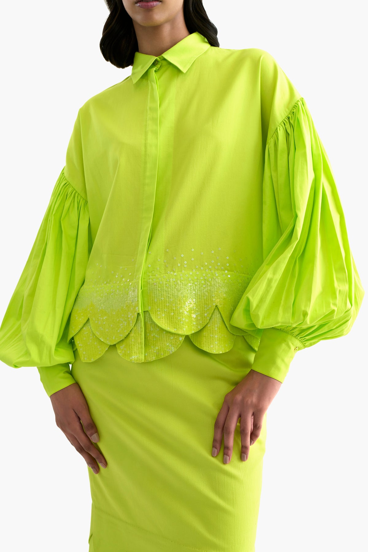 Lime Drop Shoulder Shirt