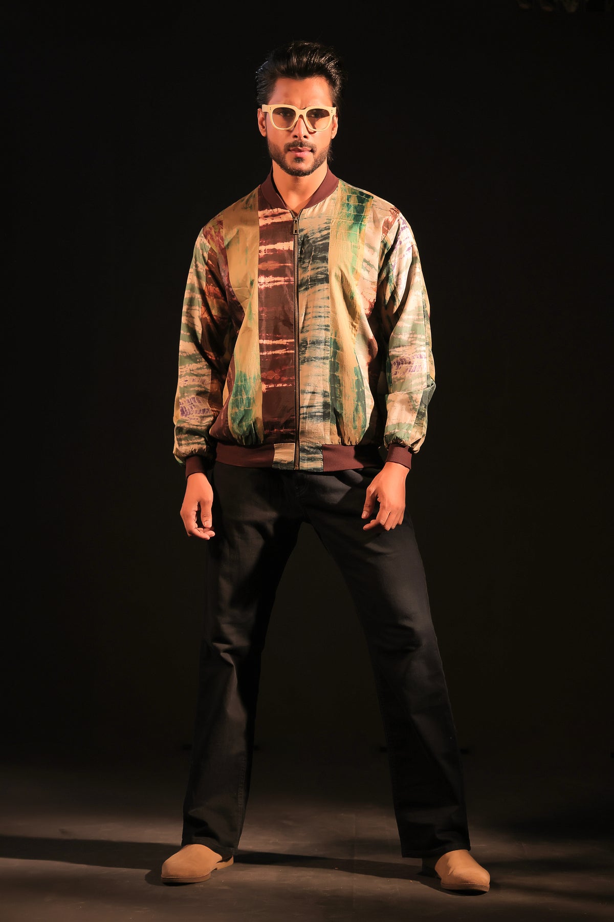 Rumi Panel Rib Bomber Jacket