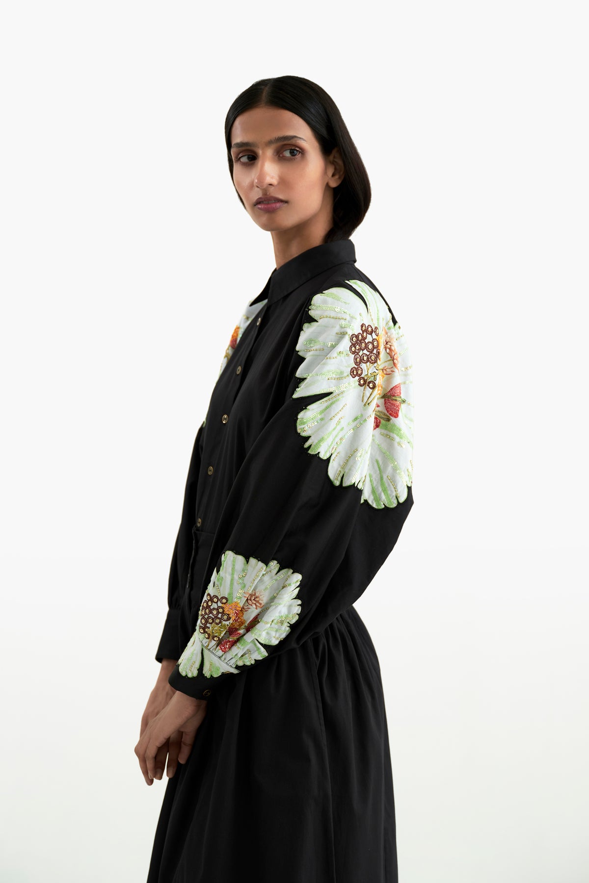 Carnation Patched Kimono Shirt