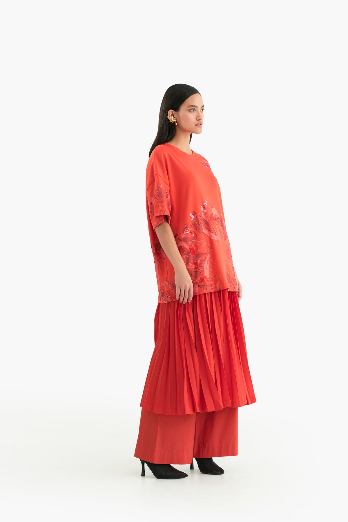 Supima Hibiscus Oversized T-shirt