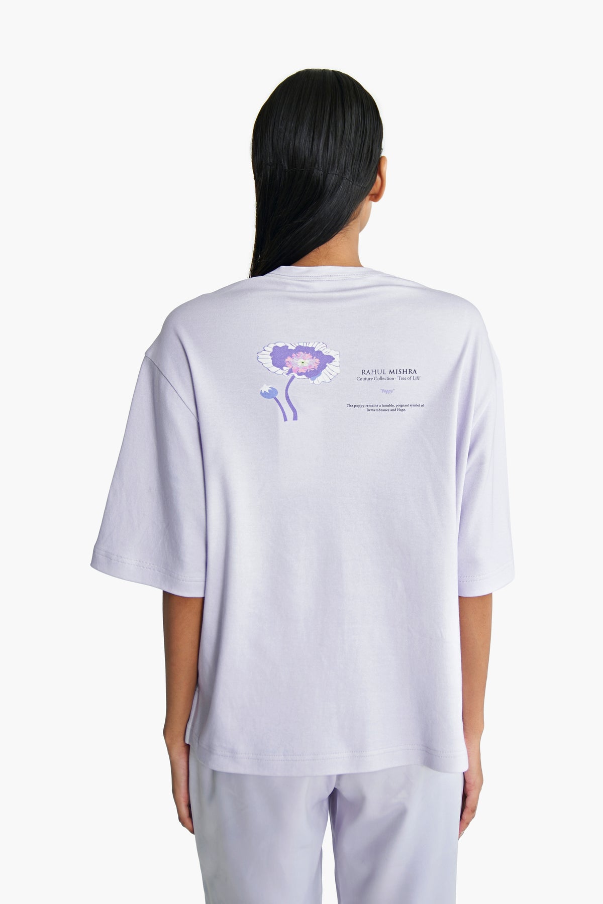 Lavender Poppy Casual T- Shirt