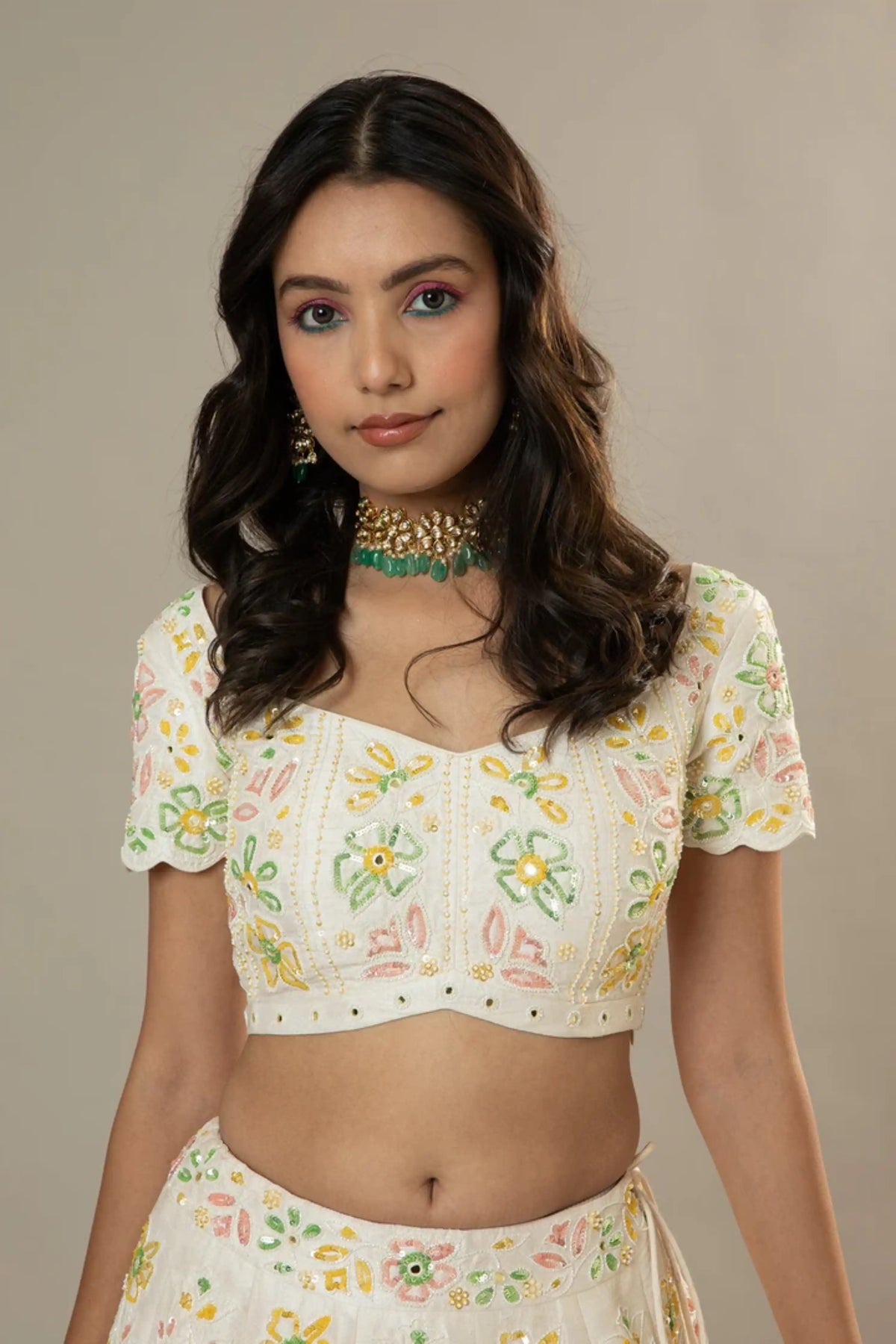 French Vanilla Lehenga Set