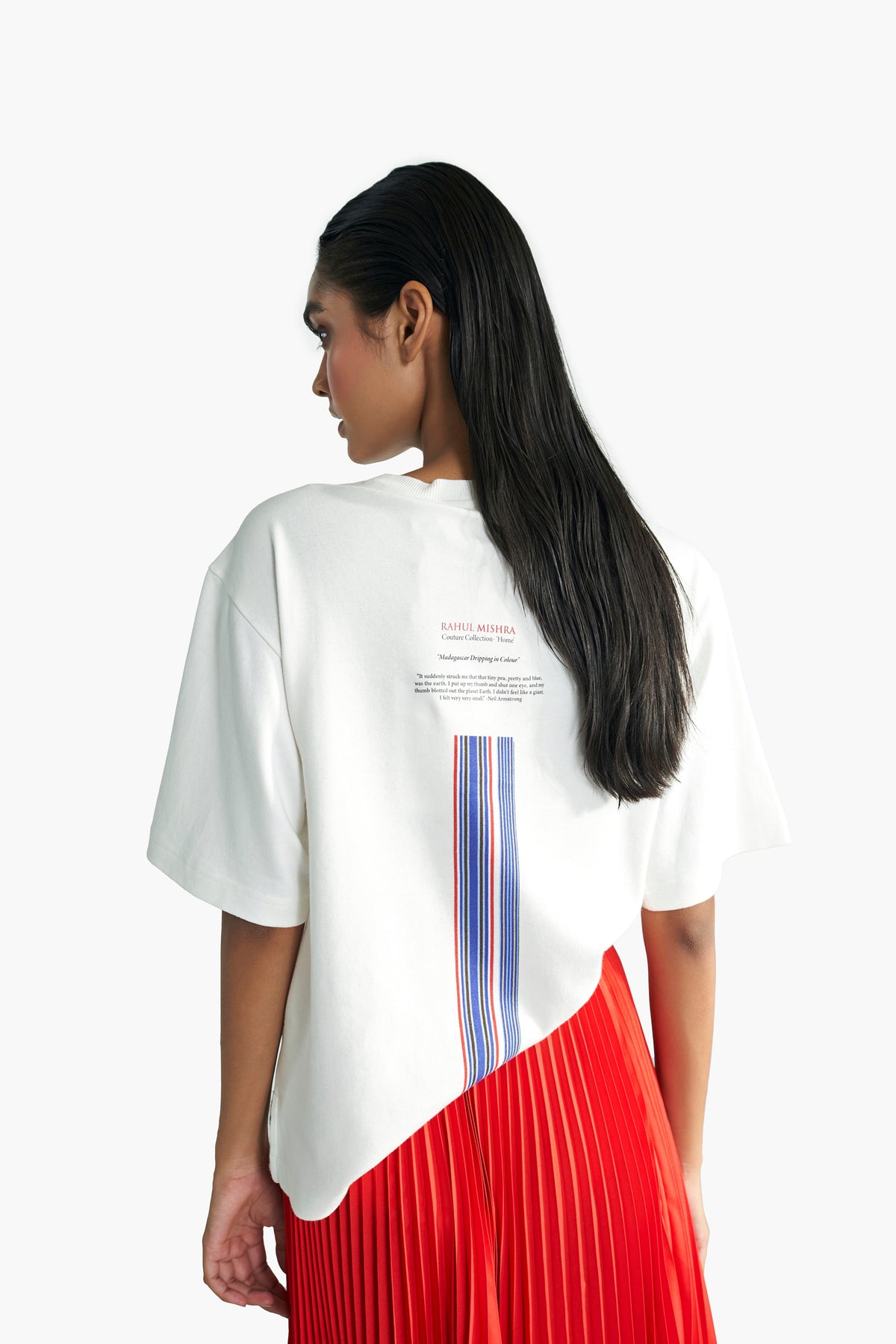 Supima Stripe Embroidered T- Shirt