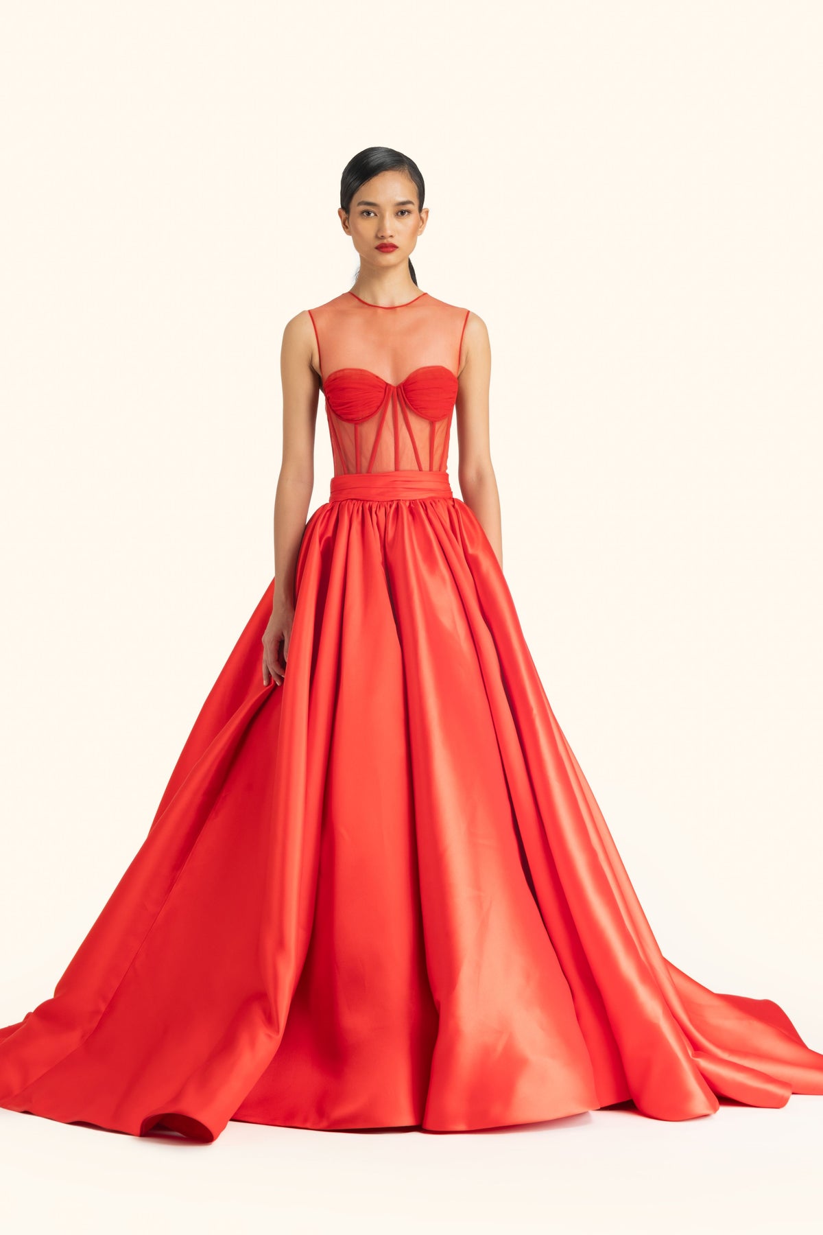 Corsetted Flared Gown