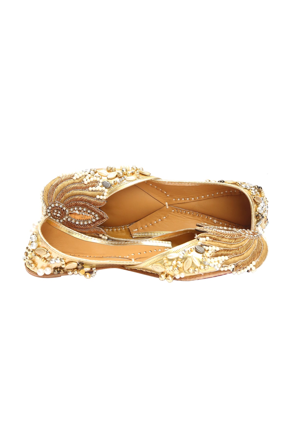 Gold paonne jutti