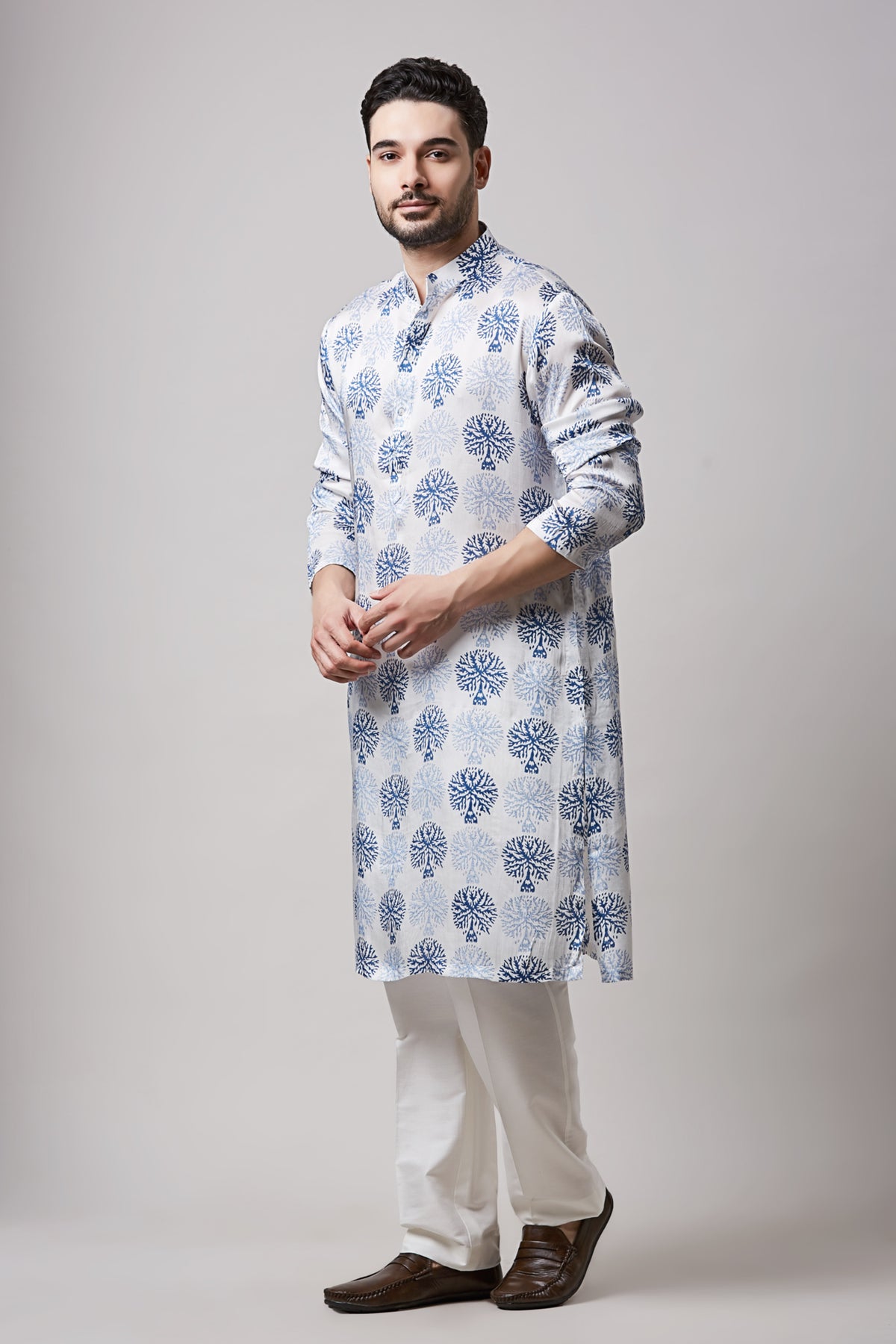 Nafs Hand Block Printed Kurta Set