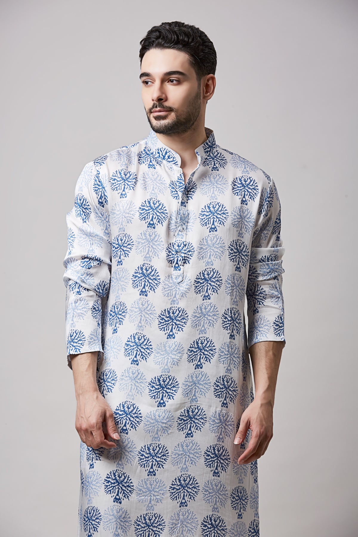 Nafs Hand Block Printed Kurta Set