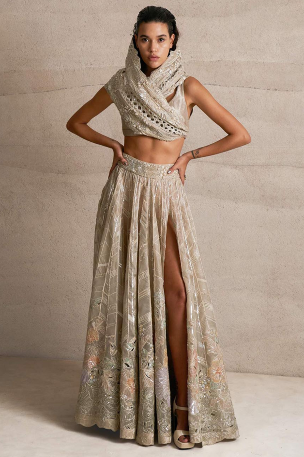 Multi Garden Lehenga