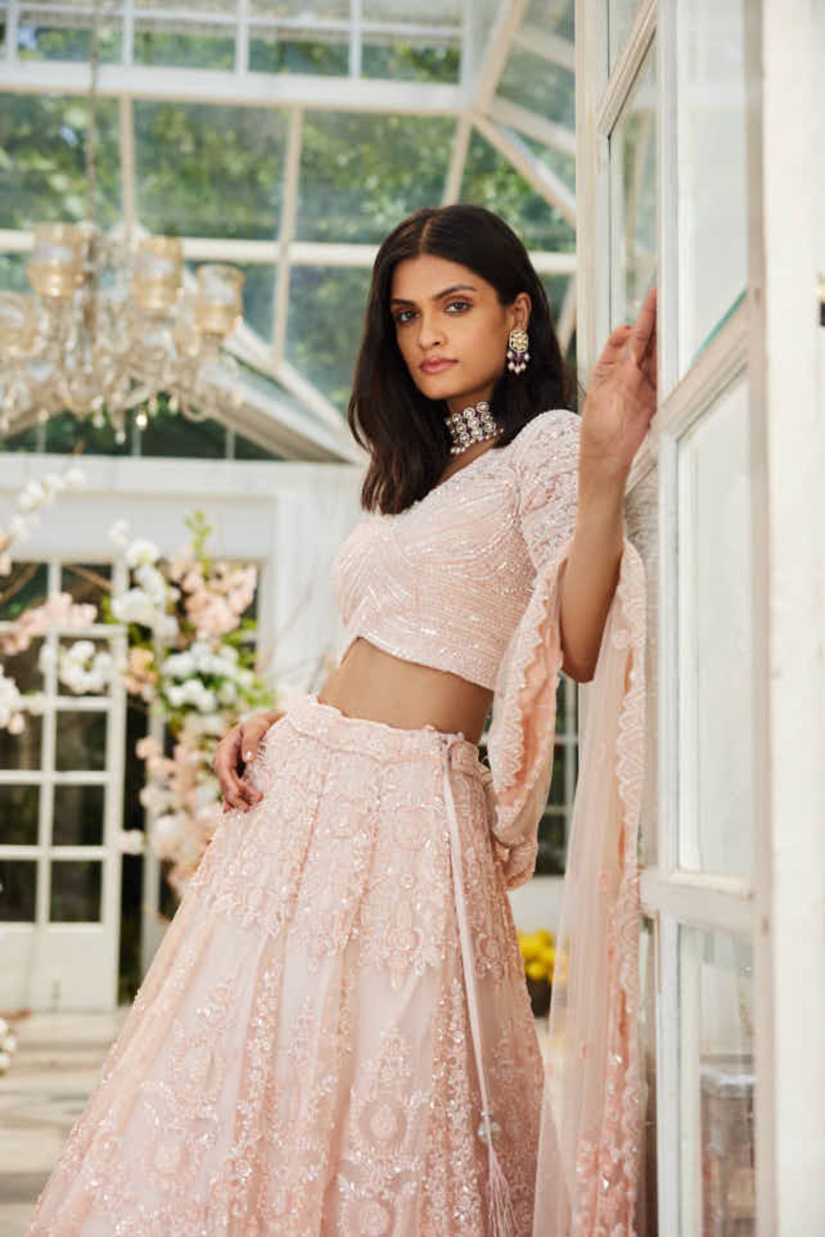 Peach Eden Lehenga Set