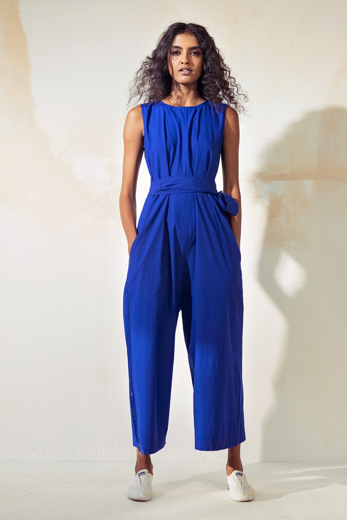 Bluish blue jumpsuit