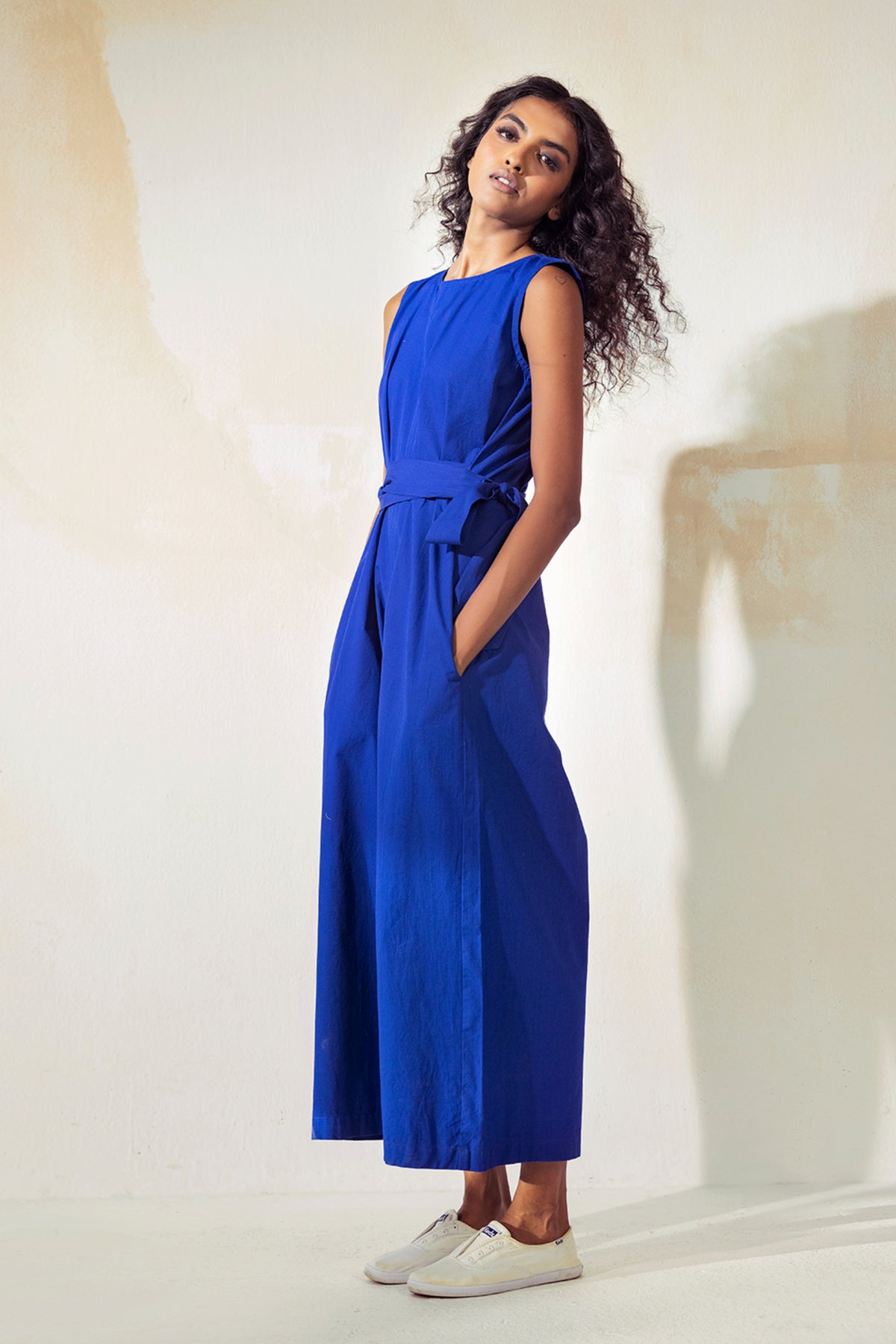 Bluish blue jumpsuit