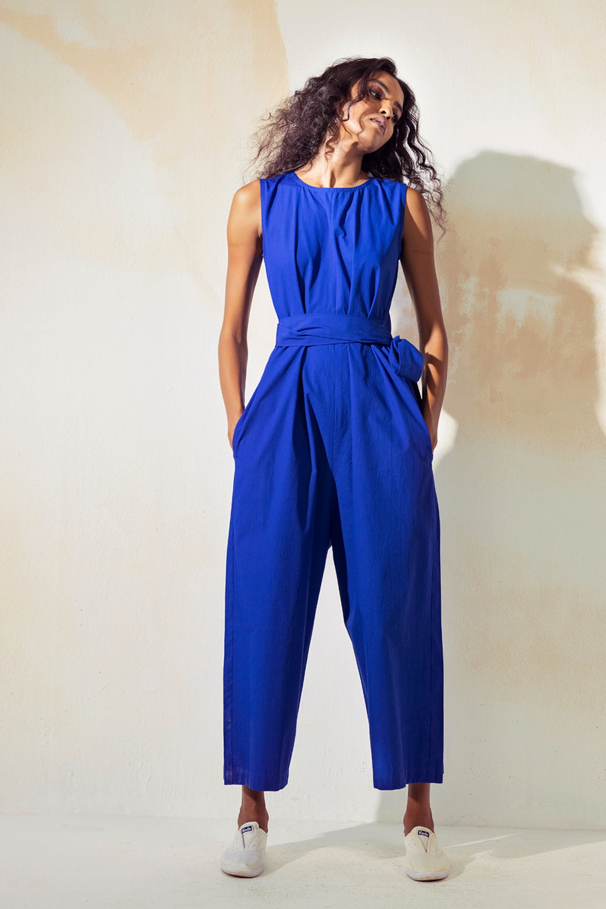 Bluish blue jumpsuit