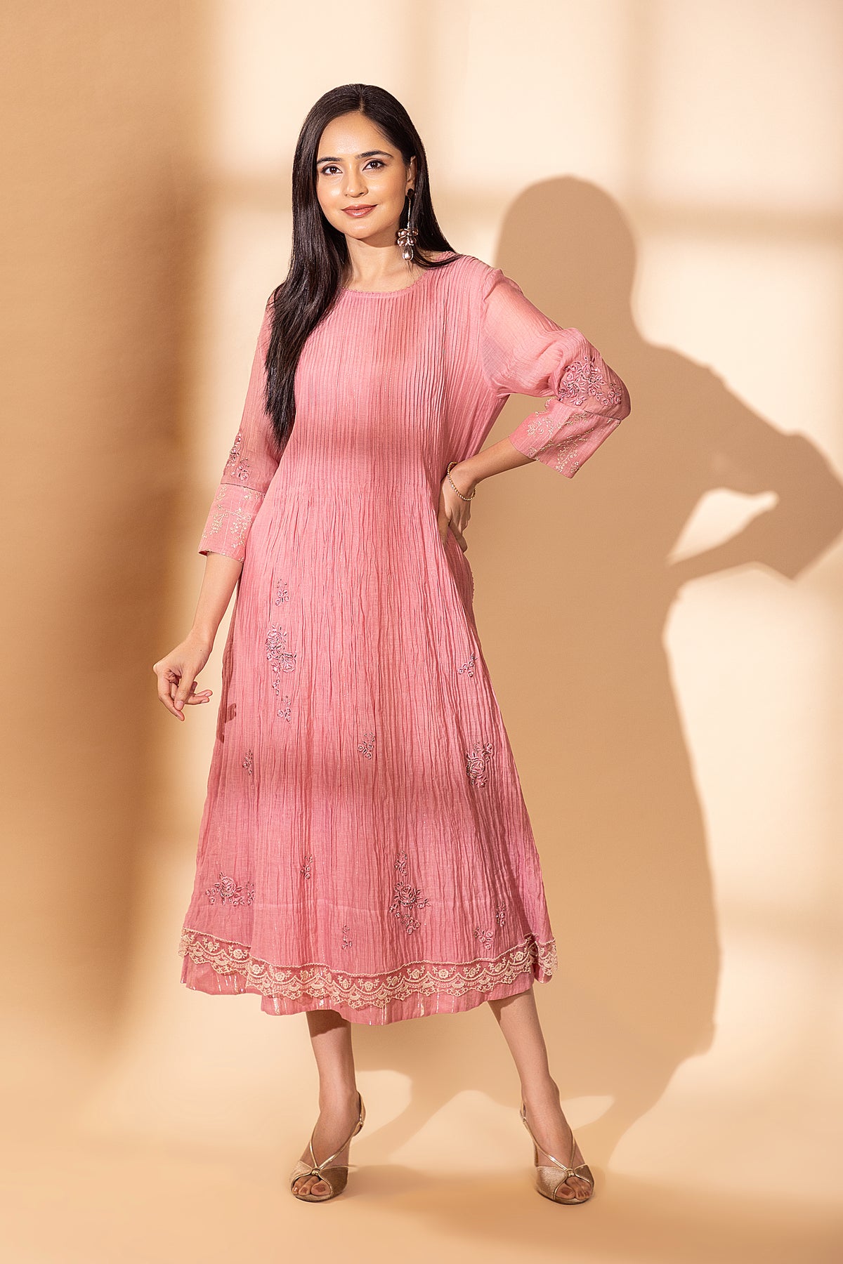 French Pink Naazia Dress