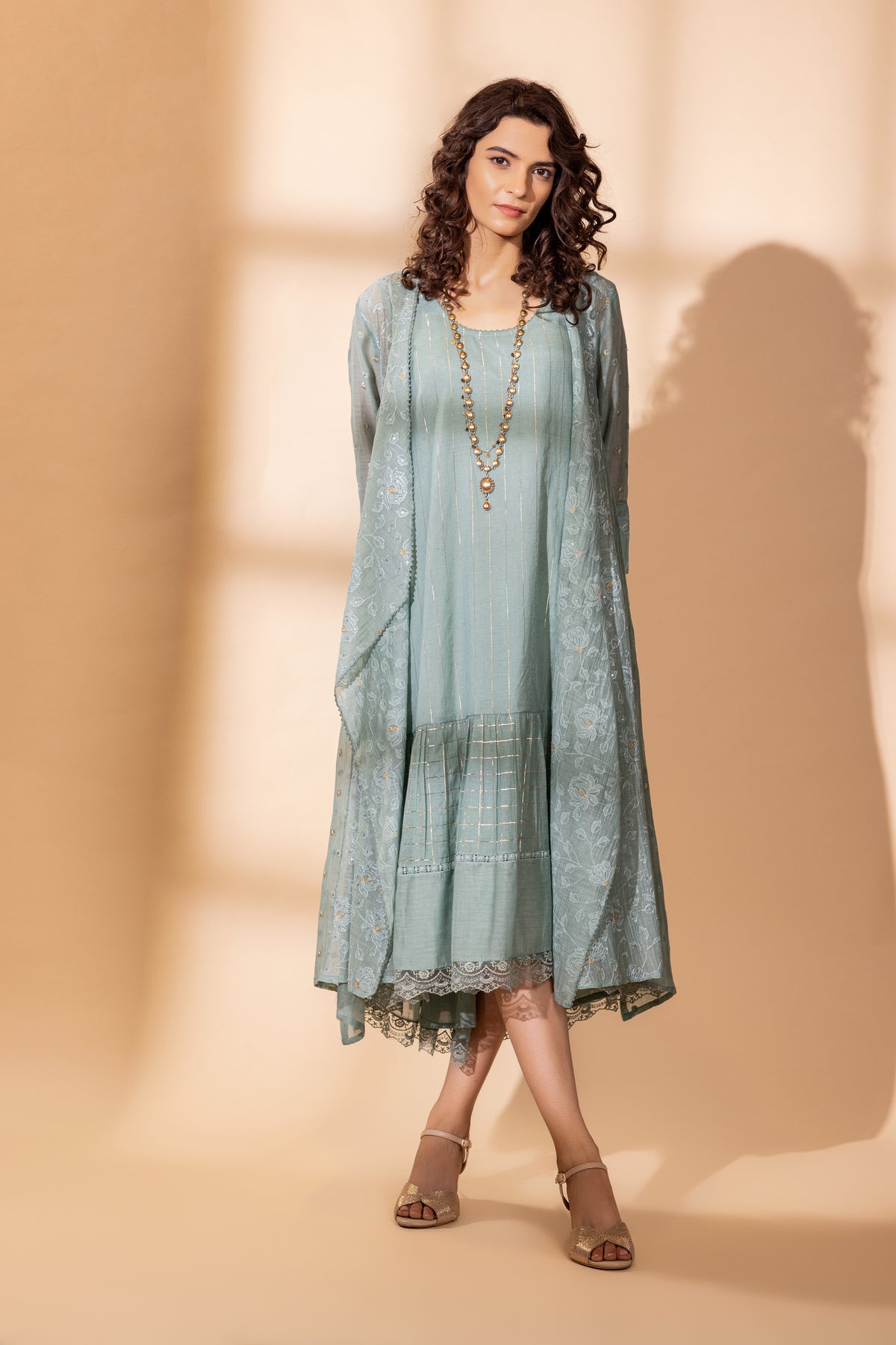 Mint Green Juhi Dress Set