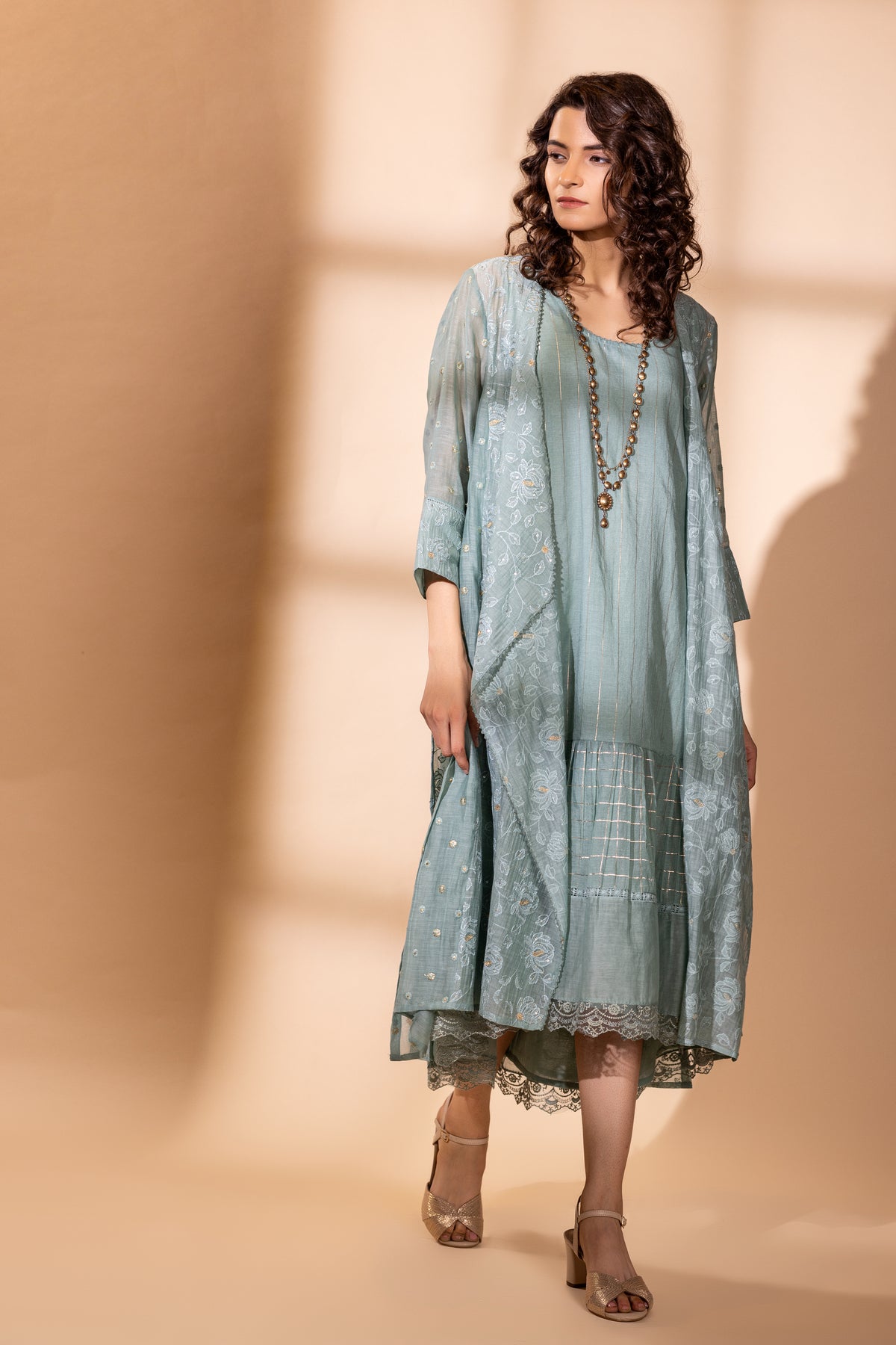 Mint Green Juhi Dress Set