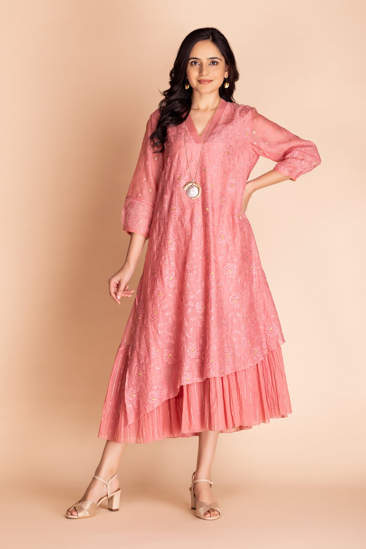 French Pink Rimsa Dress