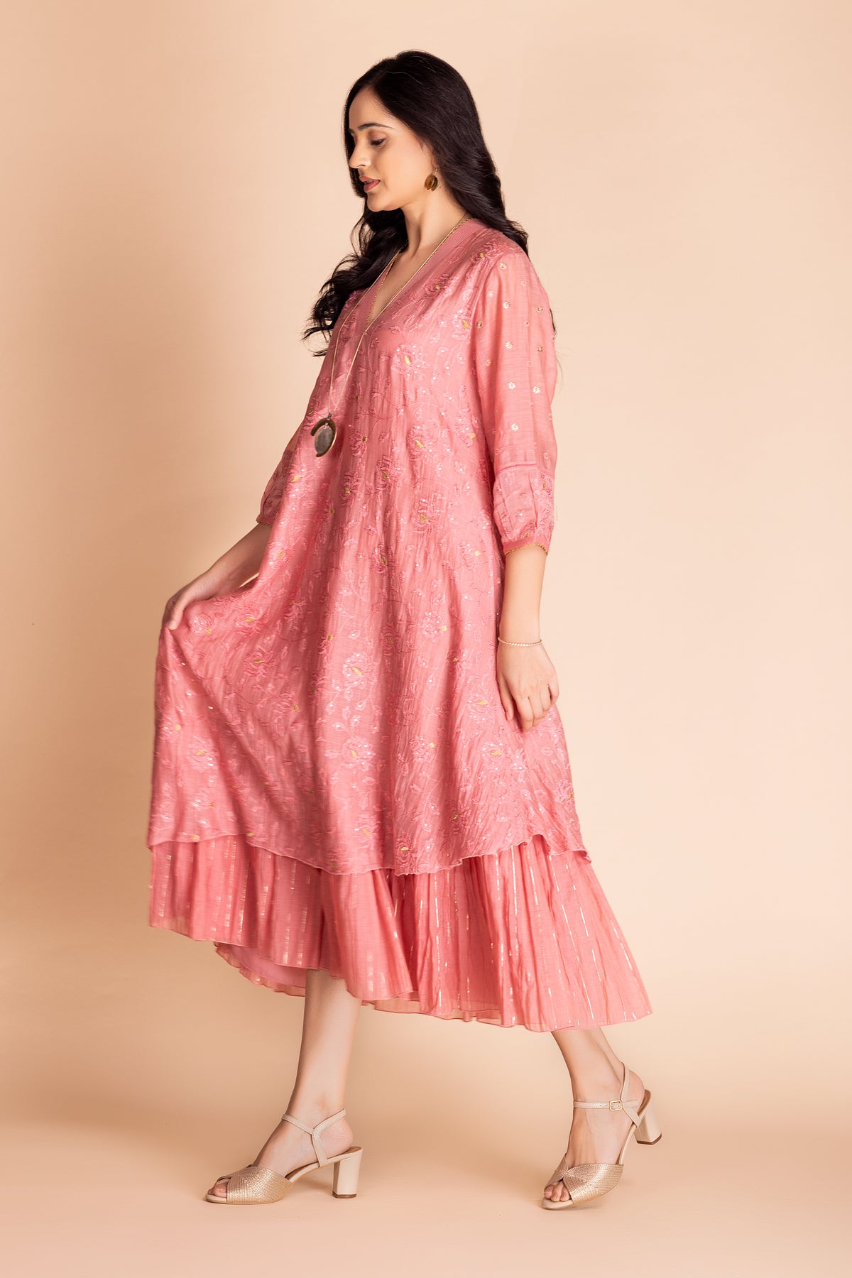 French Pink Rimsa Dress