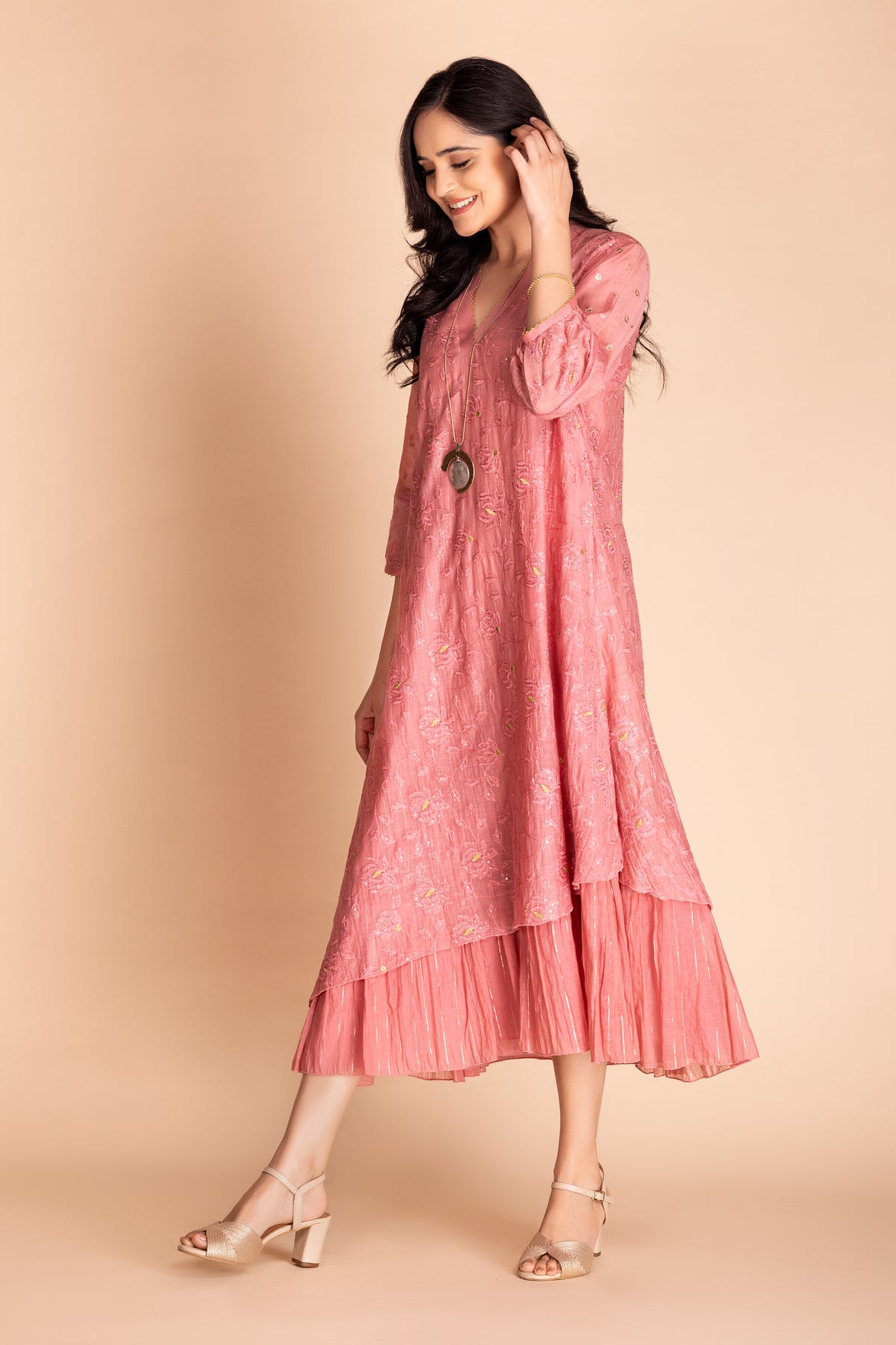 French Pink Rimsa Dress