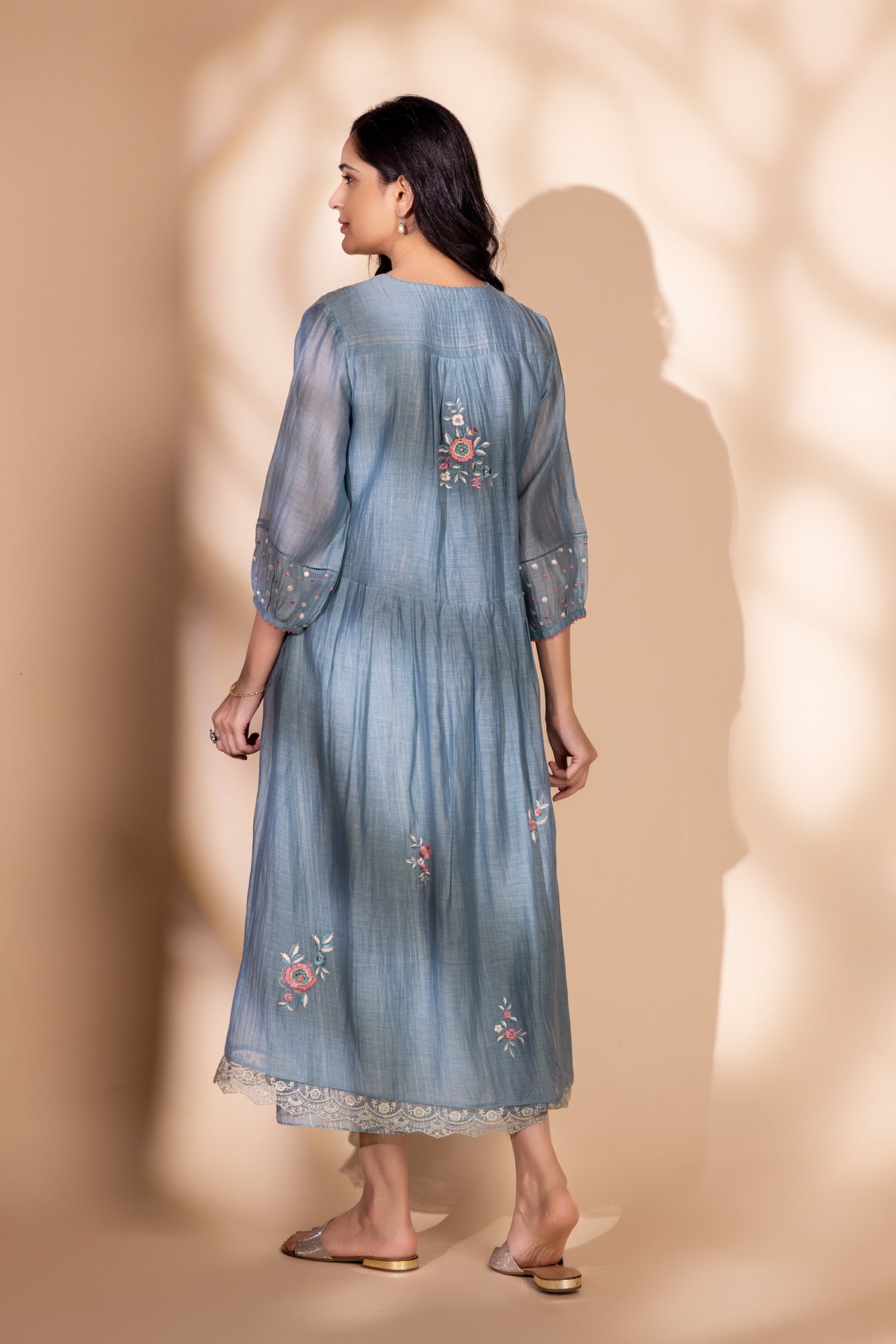 Slate Blue Zaria Dress