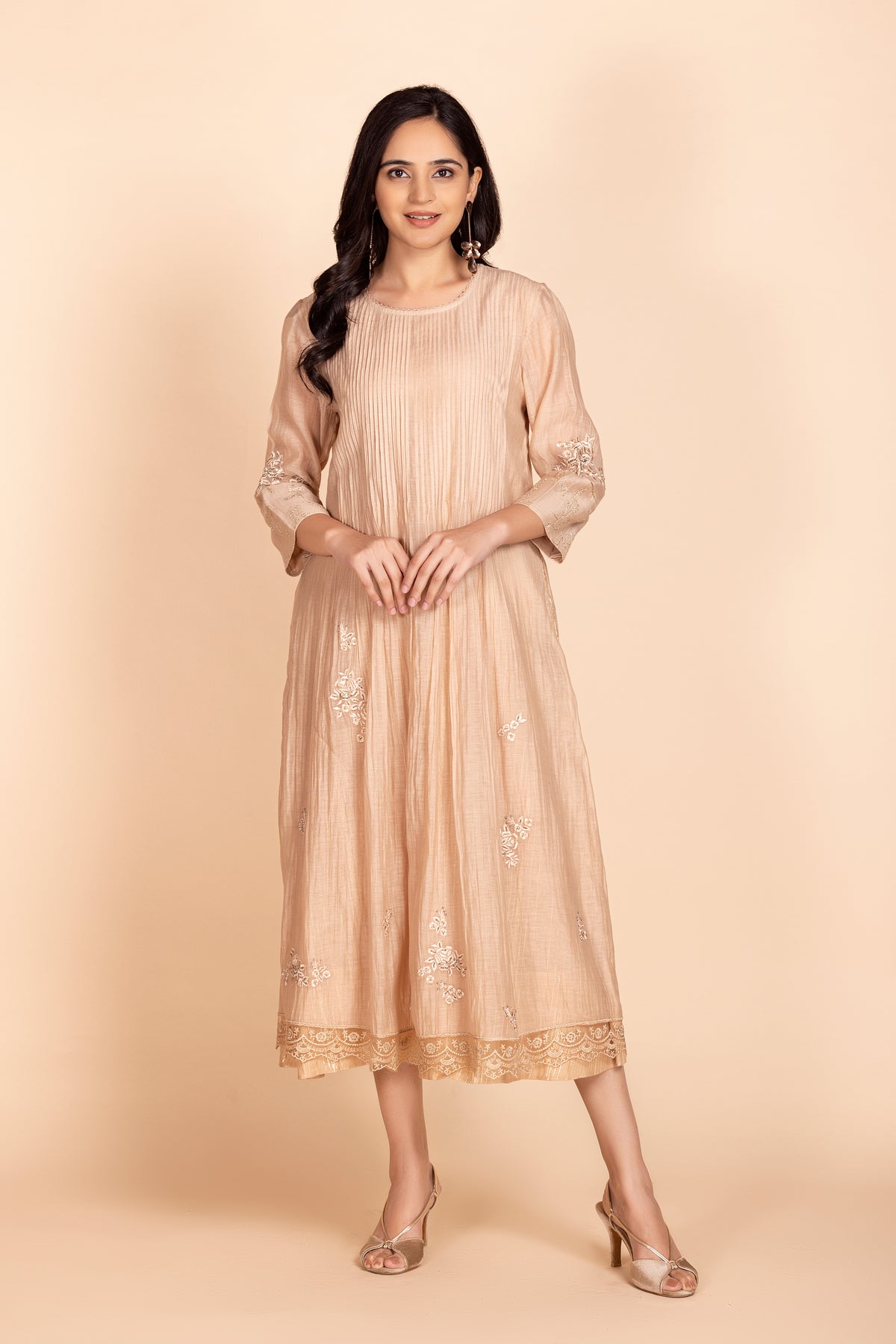 Beige Naazia Dress