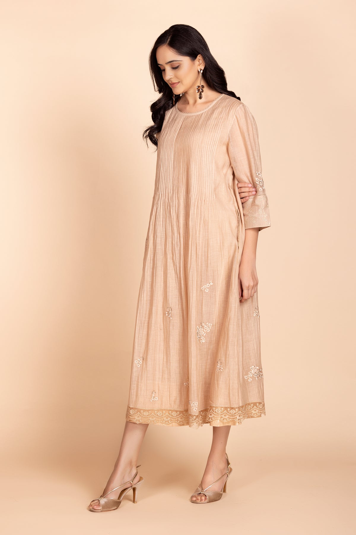 Beige Naazia Dress