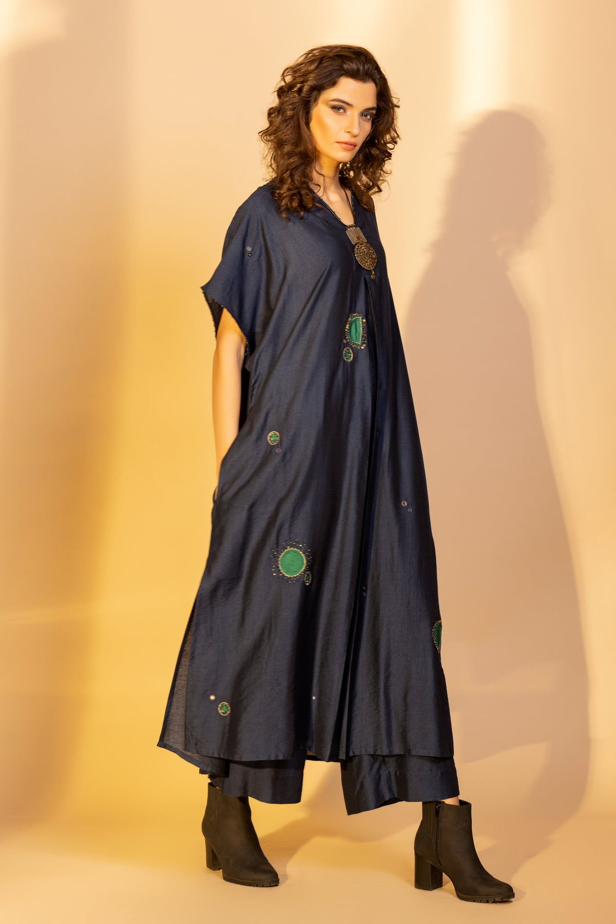 Azurite Blue Oriana Kurta Set