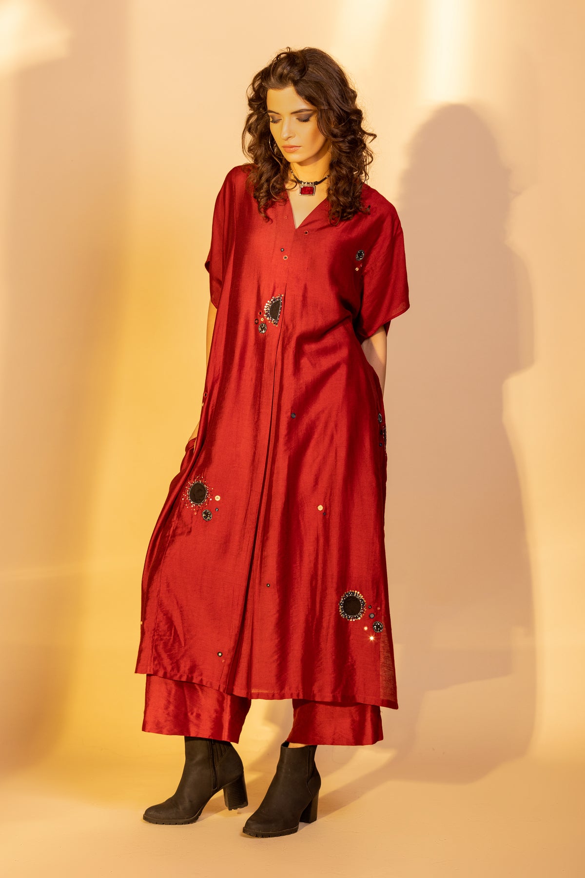 Ruby Red Oriana Kurta Set