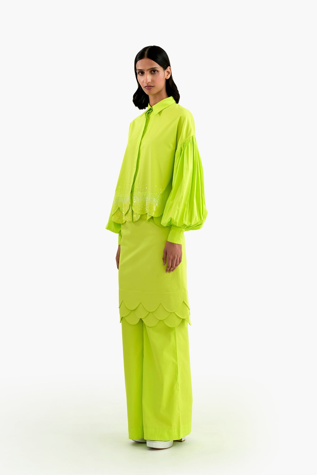 Lime Drop Shoulder Shirt