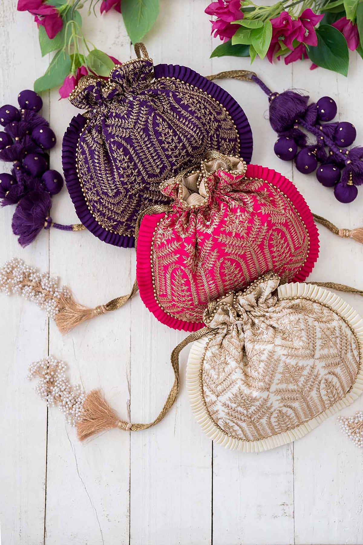 Leela Heritage Purple Potli Bag