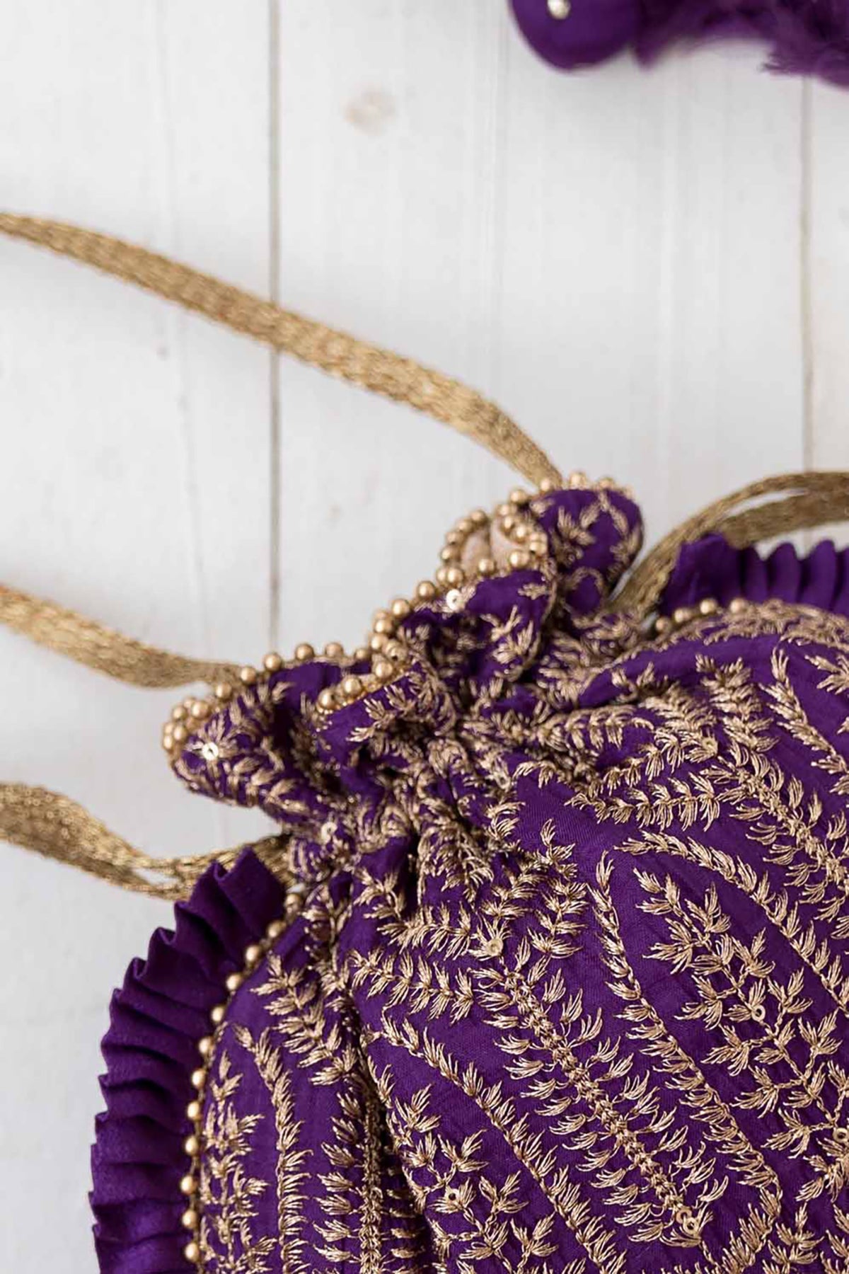 Leela Heritage Purple Potli Bag