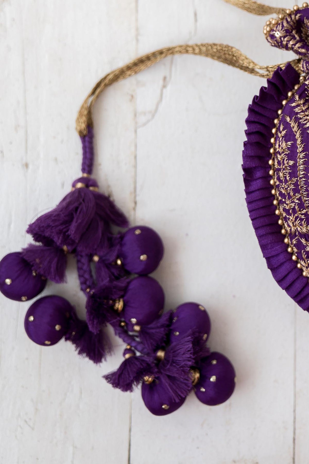 Leela Heritage Purple Potli Bag