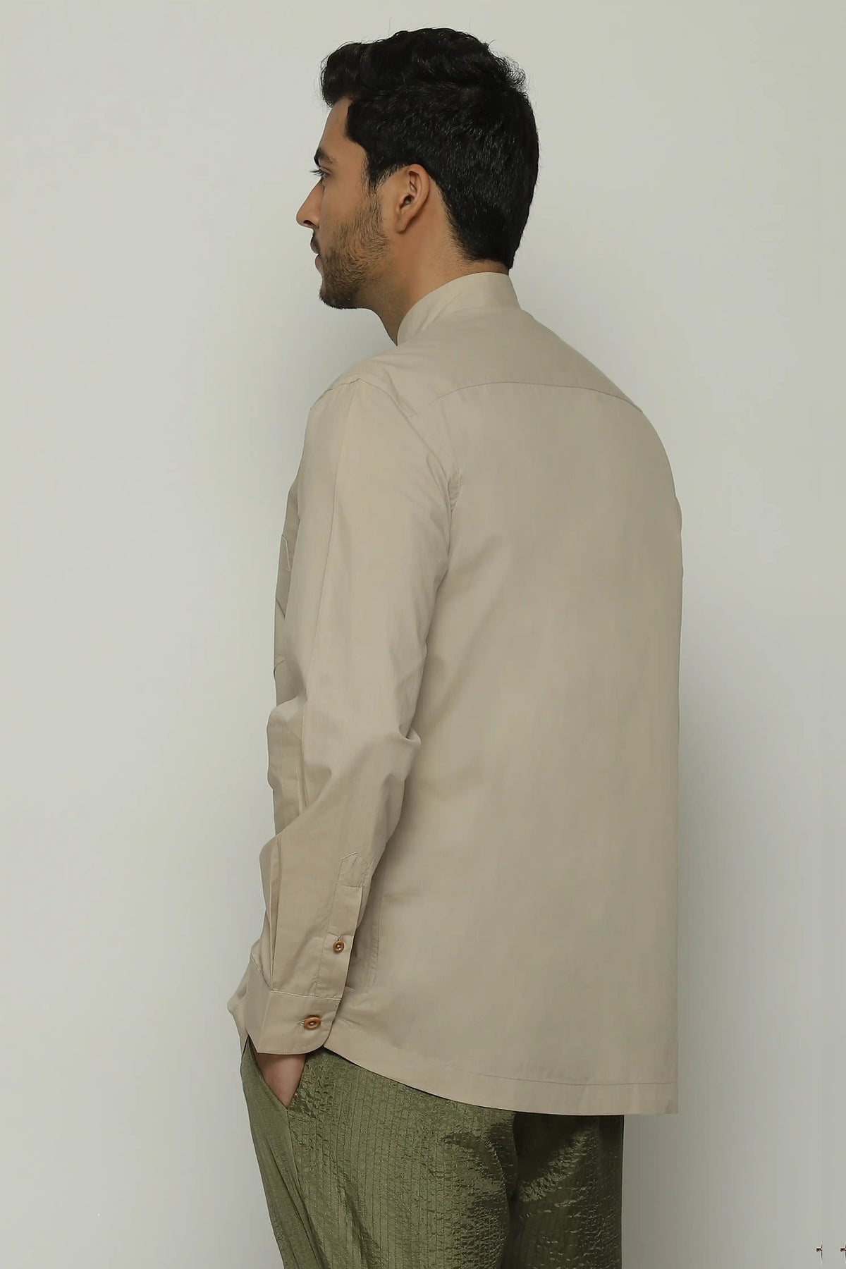 Diagonal Pleats Shirt