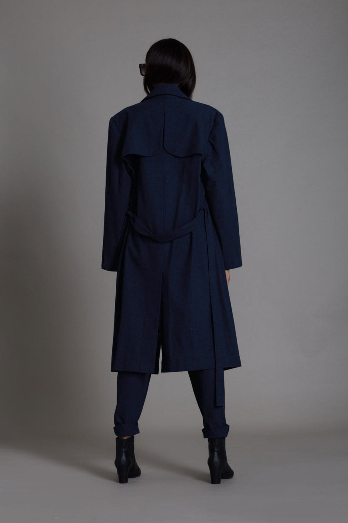 Blue Milestone Trench Jacket