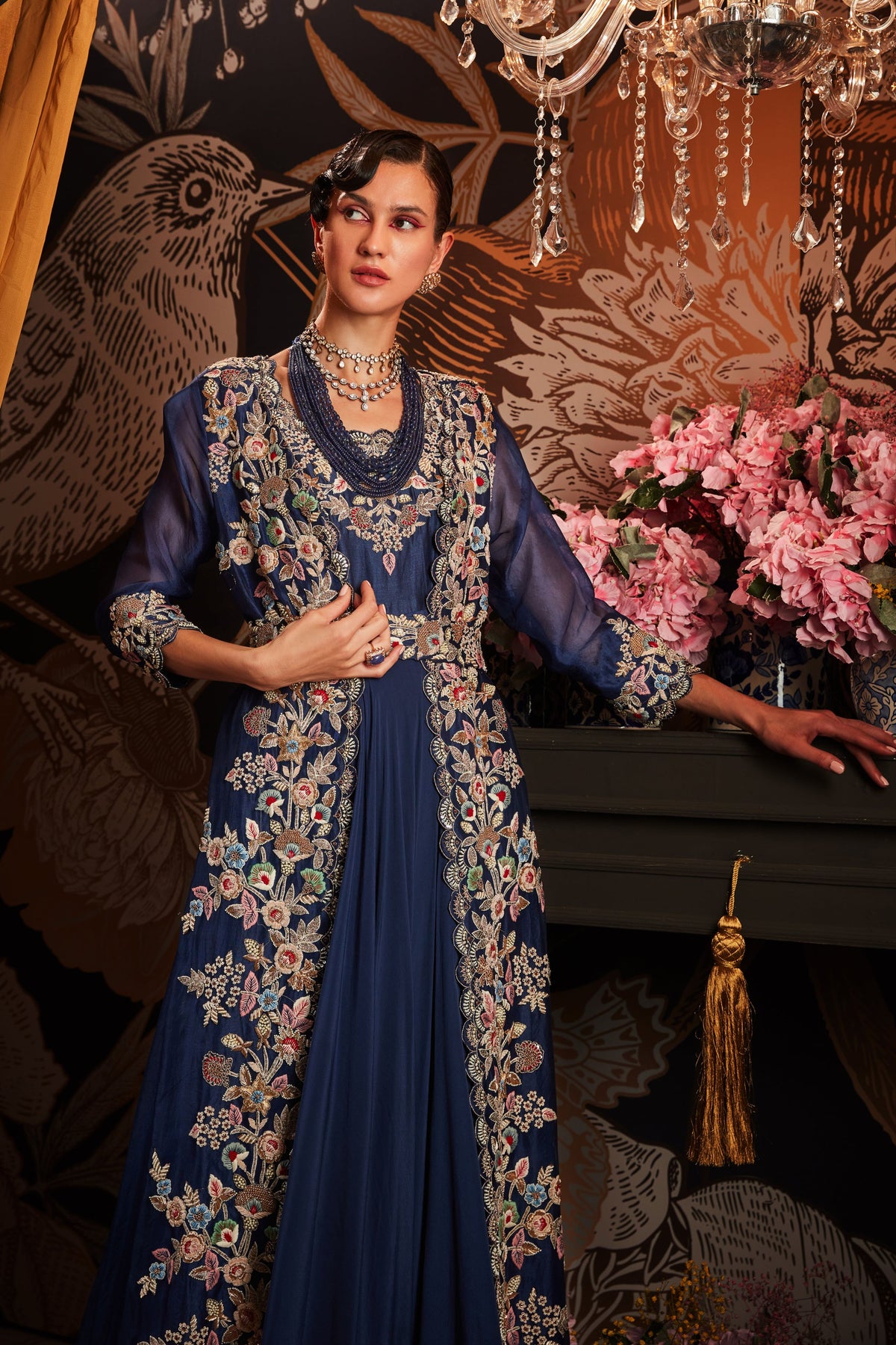 Blue Anarkali Set