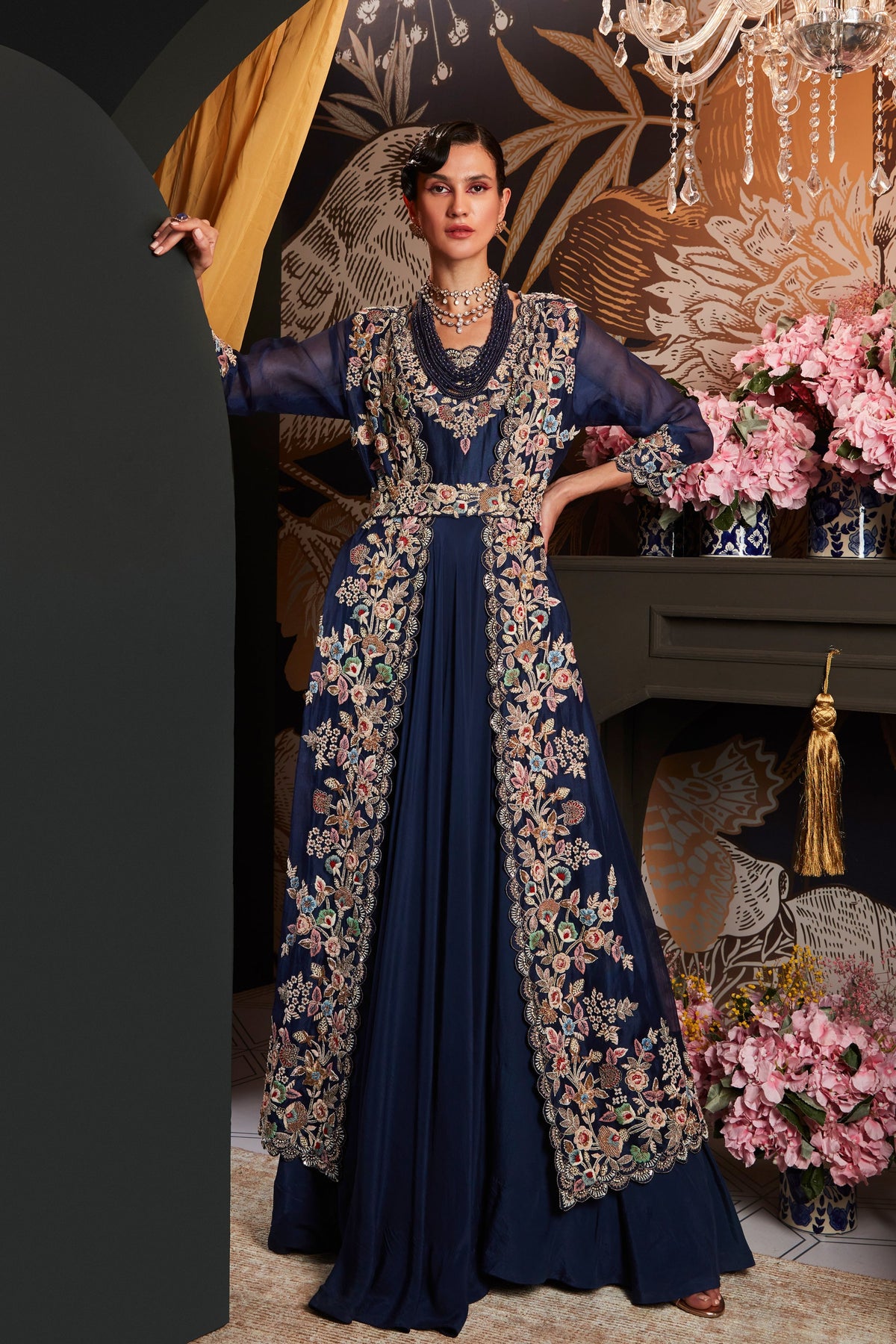 Blue Anarkali Set