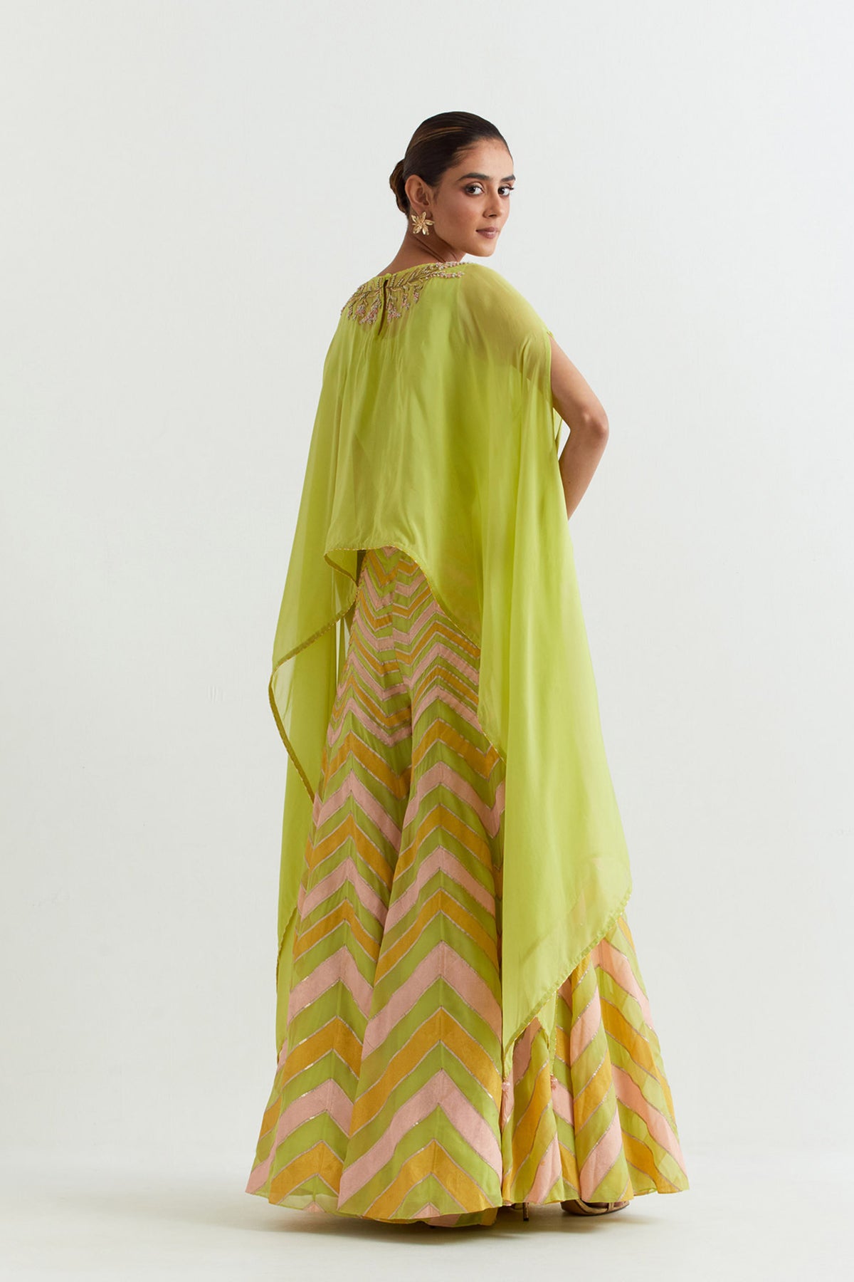 Chevron Lime Sharara Set