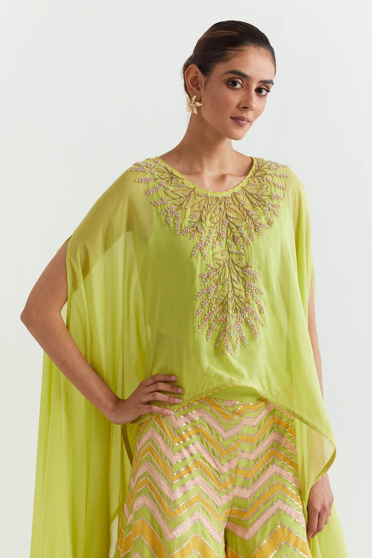 Chevron Lime Sharara Set