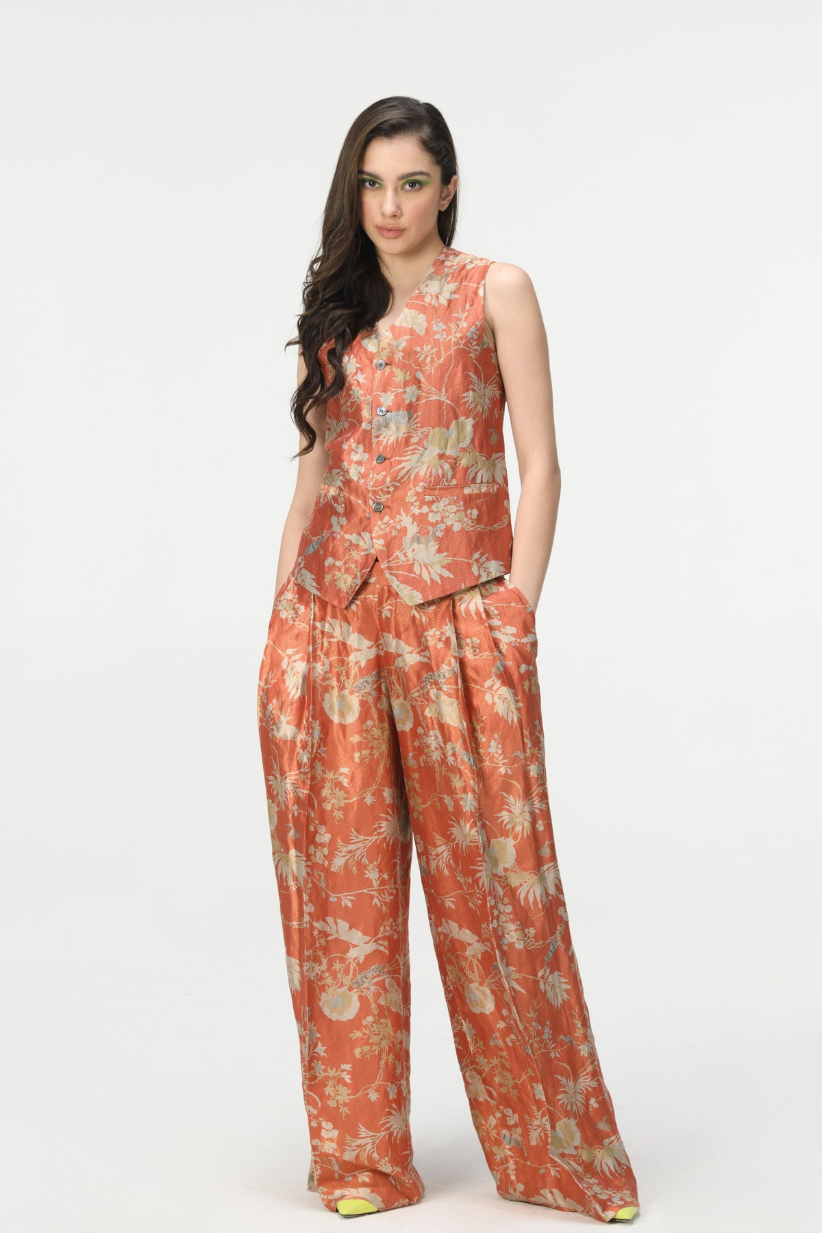 Springforest Coral Palazzo Pants