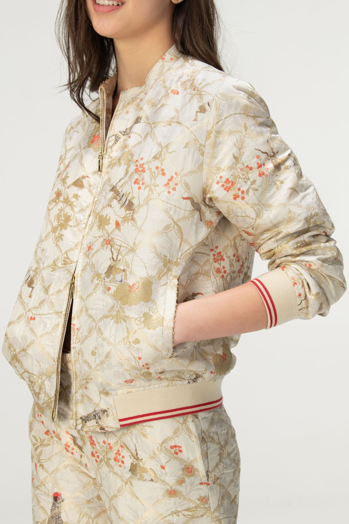 Ivory Janbaaz Bomber Jacket