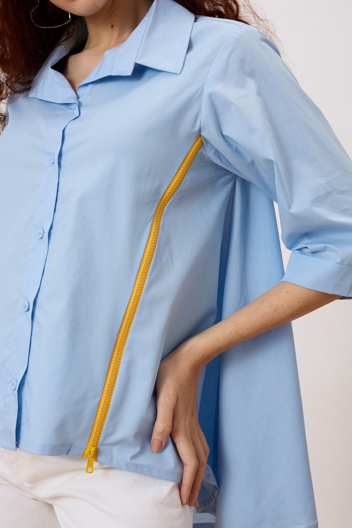 Sienna Dutch Blue Zipper Shirt