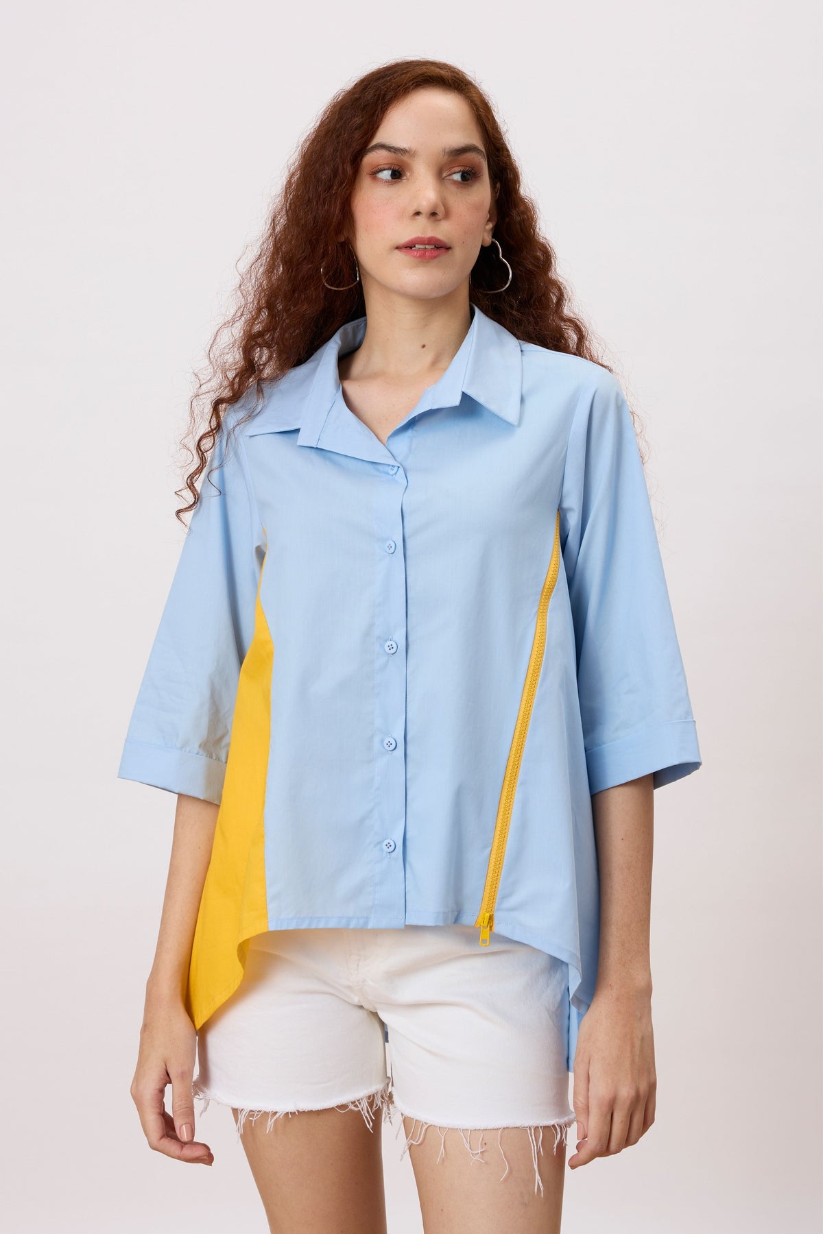 Sienna Dutch Blue Zipper Shirt