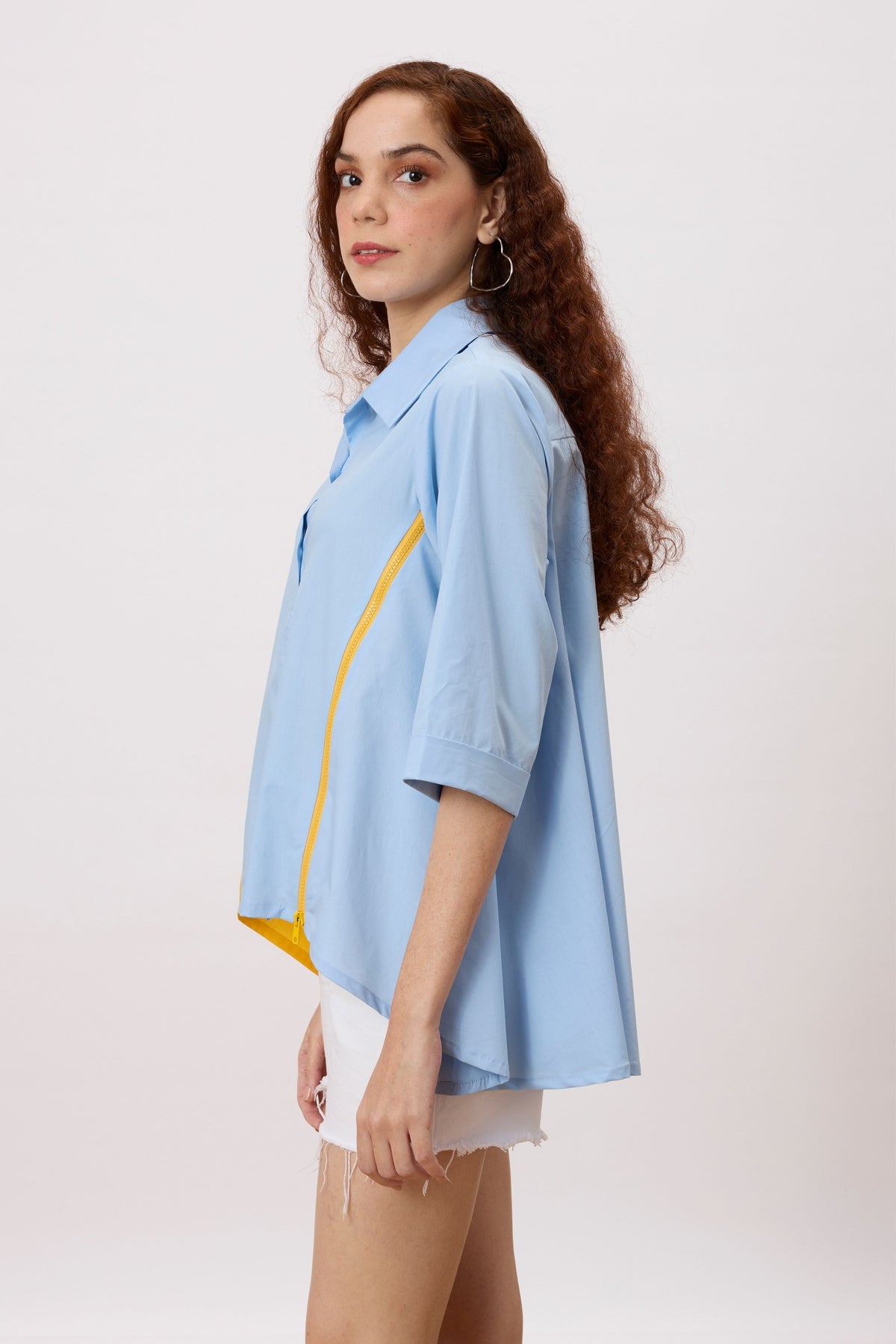 Sienna Dutch Blue Zipper Shirt