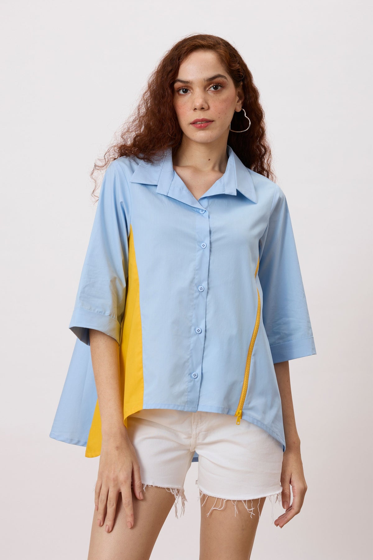 Sienna Dutch Blue Zipper Shirt