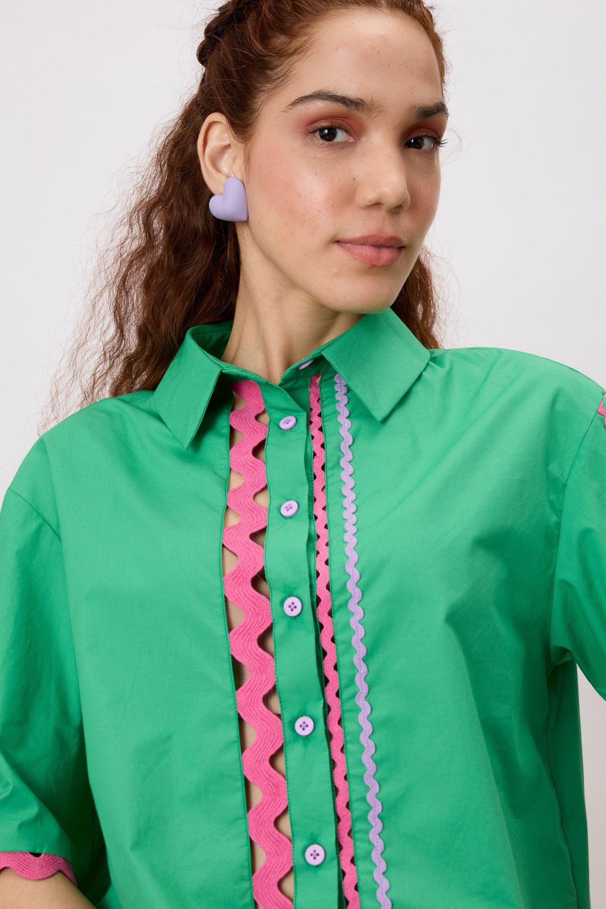 Veresa Island Green Crop Shirt